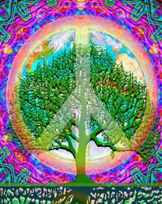 Aesthetic Peace Tree paint by number