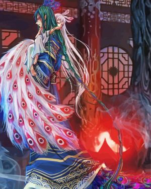 Aesthetic Warrior Peacock paint by number