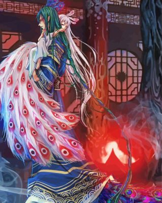 Aesthetic Warrior Peacock paint by number