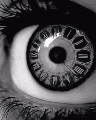 Black And White Lady Eye paint by numbers