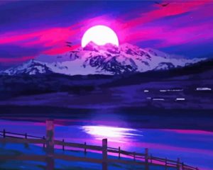 Mountain Night paint by number
