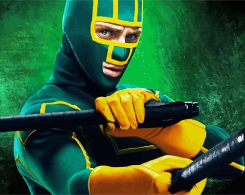 Kickass Green Hero paint by numbers paint by numbers