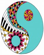 Piano Yin Yang Mandala paint by number