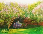 Resting Under The Lilacs paint by number