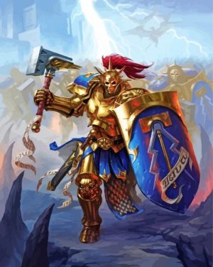 Sigmar Warrior paint by numbers