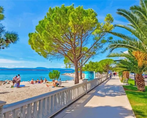 Crikvenica Landscape paint by numbers 