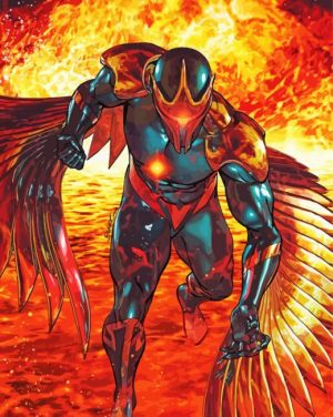 Darkhawk Superhero paint by number p