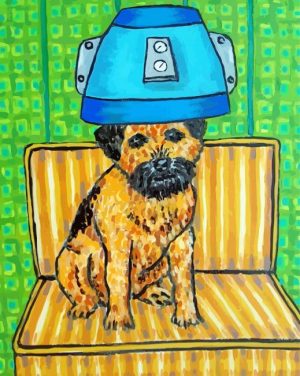 Dog At The Hair Salon paint by numbers