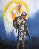 Guardian Angel And Soldier paint by number p