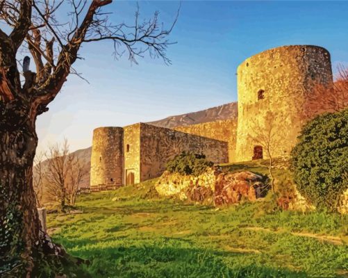 Kastel Drivenik Crikvenica Illustration paint by numbers 