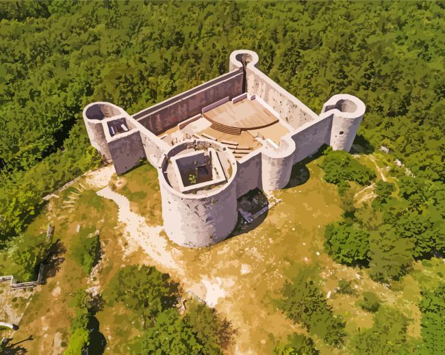 Kastel Drivenik Crikvenica paint by numbers