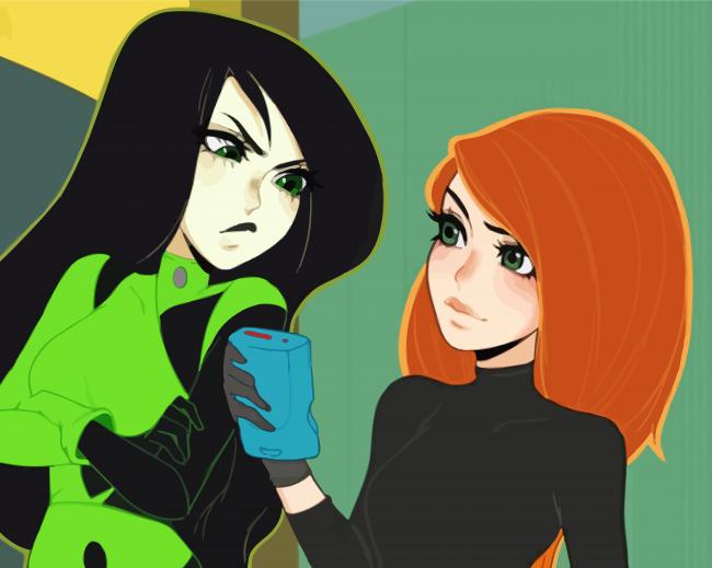 Kim Possible And Shego paint by numbers