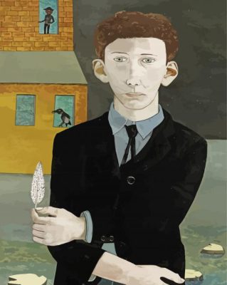 Man With A Feather Lucien Freud paint by numbers