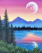 Mountain Night Illustration paint by numbers