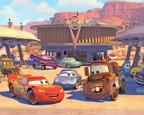 Pixar Cars paint by numbers