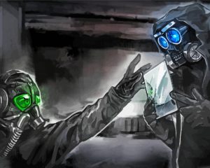 Monochrome Snippy Illustration paint by number p