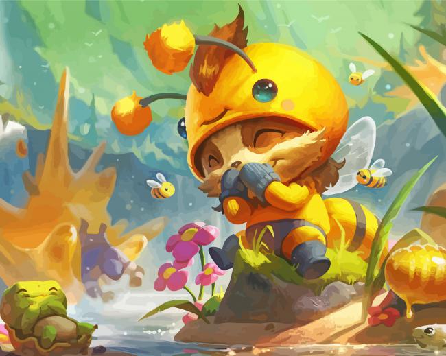 Teemo The Bee paint by numbers
