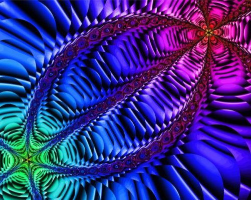 Abstract Fractal paint by numbers
