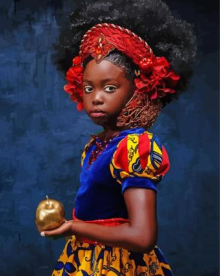 Aesthetic Black Princess paint by numbers