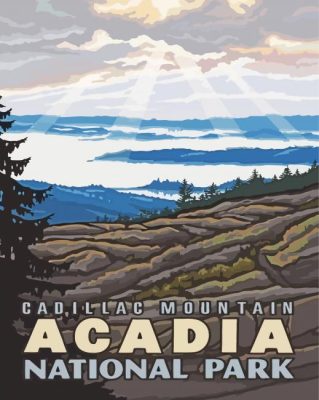 Cadillac Mountain paint by number p 