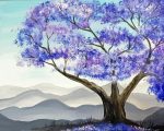 Aesthetic Jacaranda Tree paint by numbers