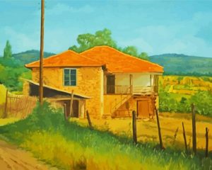 Aesthetic Primitive House paint by numbers