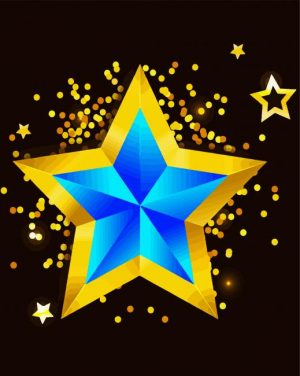 Aesthetic Golen Star paint by numbers