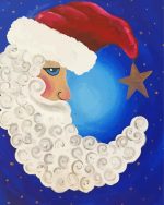 Aesthetic Santa Moon paint by numbers