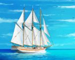 Aesthetic Schooner paint by number p