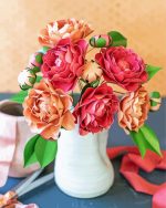 Camelia Flowers In Vase paint by numbers