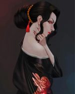 Cool Japanese Lady paint by numbers