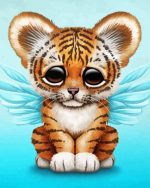 Cute Baby Tiger paint by number p
