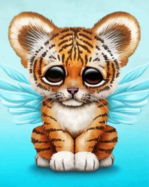 Cute Baby Tiger paint by number p