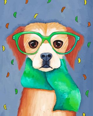 Cute Dog With paint by numbers