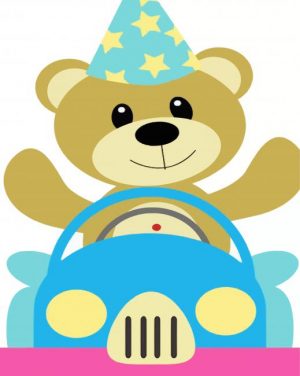 Cute Teddy Bear paint by numbers