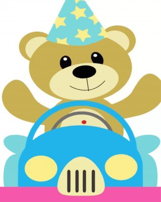 Cute Teddy Bear paint by numbers