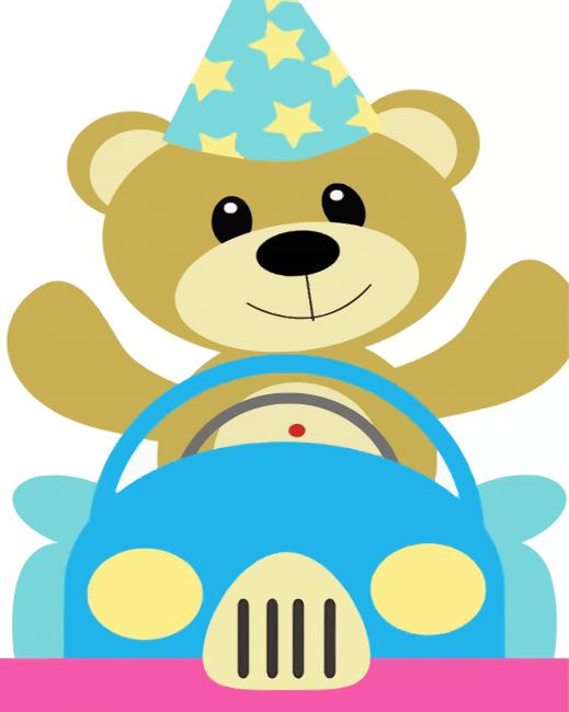 Cute Teddy Bear paint by numbers