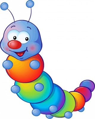 Cute Worm paint by numbers