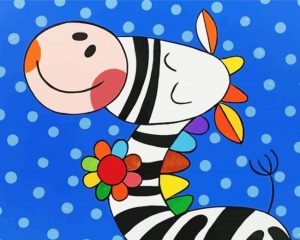 Cute Zebra paint by numbers