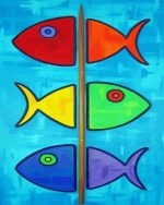 Colorful Fish paint by numbers