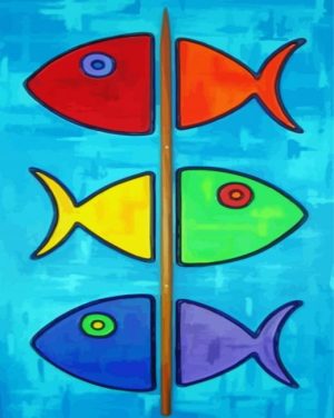 Colorful Fish paint by numbers