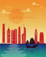 Hong Kong Poster paint by number p