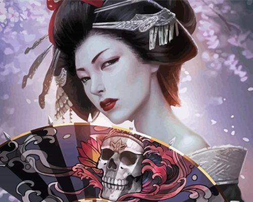 Japanese Girl paint by numbers