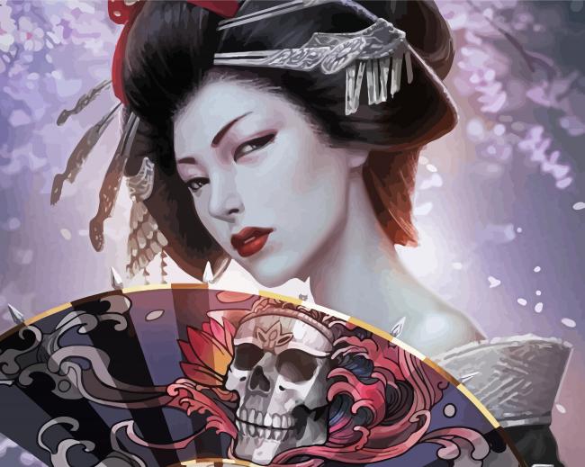 Japanese Girl paint by numbers