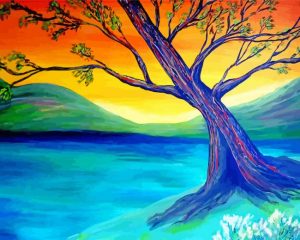 Leaning Tree paint by number p