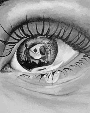 Sad Eye paint by numbers