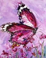 Purple Abstract Butterfly paint by numbers