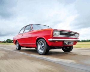 Red Vauxhall Viva 1969 paint by numbers