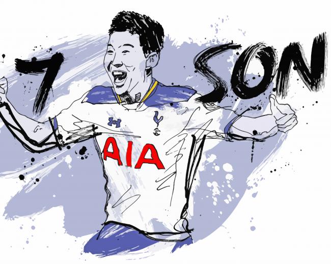 Son Tottenham paint by numbers