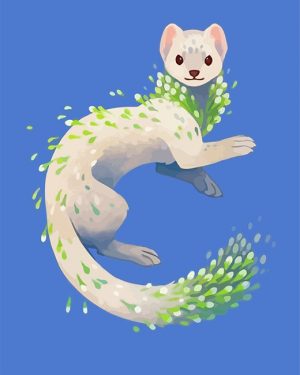 White Ferret paint by numbers